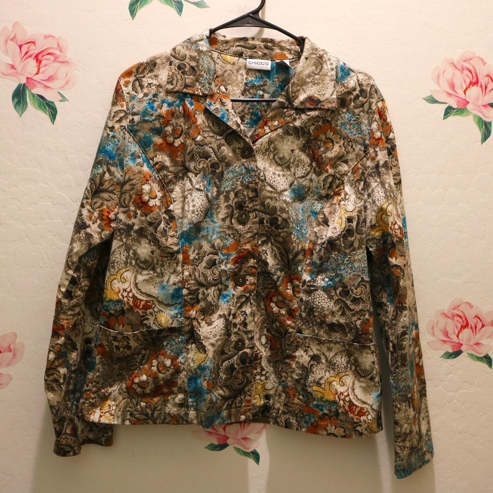 Vintage Bohemian Floral Tapestry Jacket